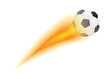 flying soccer ball with flame vector illustration flying soccer ball with flame vector illustration