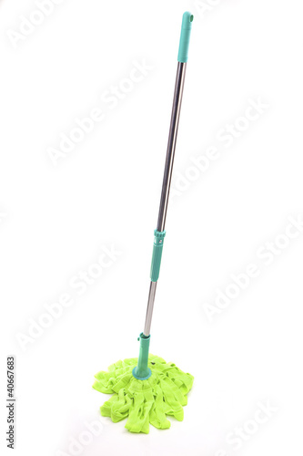 Photo: Mop isolated on white background Mop isolated on white background