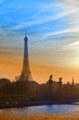 Eiffel tower and The Alexander III Bridge. Paris,Sunset.... Eiffel tower and The Alexander III Bridge. Paris,Sunset....