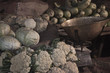 Grunge detail of vegetables stall at market in India