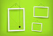 White frames on the wall