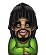 Bored afro american man