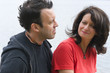 closeup of an happy young couple