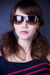 naughty, female model pose with cool action with sunglasses. naughty, female model pose with cool action with sunglasses.