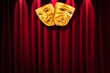 Theatre performance concept with masks Theatre performance concept with masks