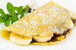 crepes ripiene di cioccolato, banana e cocco