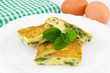 frittata a pezzi con asparagi