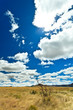 Desolate landscape with beautiful cloudscape
