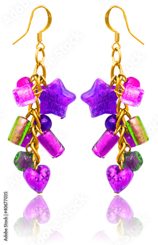 Photo: Jewellery and fashion concept with earrings Jewellery and fashion concept with earrings