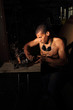 Man at work with steel