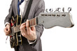 Young guitar player isolated on white Young guitar player isolated on white