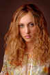 Red haired girl.