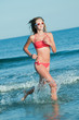 Summer beach - Young girl enjoying the summer vacation