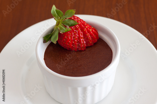 Photo: Chocolate mousse with strawberry Chocolate mousse with strawberry