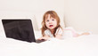 child with laptop