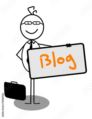 Vector: Businessman blog Banner Businessman blog Banner