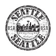 Seattle grunge rubber stamp Seattle grunge rubber stamp