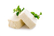 tofu cheese on white background