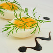 Gekochte Eier mit Dill