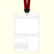 ID plastic badge with space for photo and text