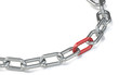 Love.Chain with red link. Hard Floor Shadow.