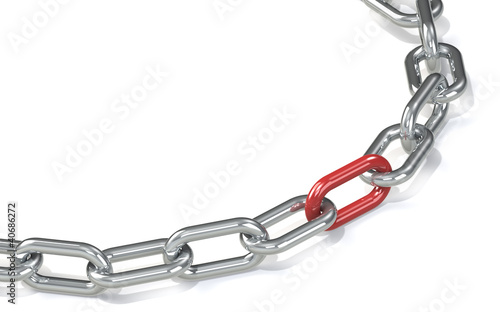 Illustration: Love.Chain with red link. Hard Floor Shadow. Love.Chain with red link. Hard Floor Shadow.