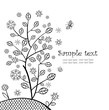 Detaily fotografie Spring card with decorative tree
