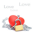 Chained red heart