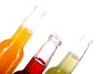 Bottles with colorful cocktail
