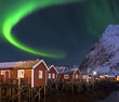 Nordlicht in Reine Lofoten Norwegen