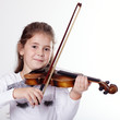 Young girl playing the violin