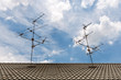 TV antennas on the roof