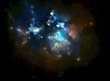 Colorful space star nebula