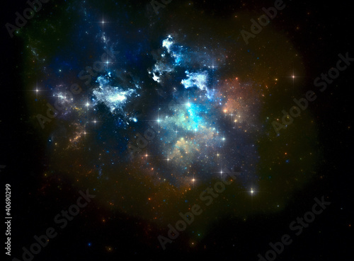 Illustration: Colorful space star nebula Colorful space star nebula