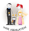 Heirat Hochzeitseinladung