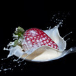 Foto: Strawberry and cream splash Strawberry and cream splash