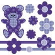 scrapbook objects on white background
