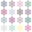 lace flowers on white background