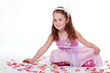 Young fairy sitting on the floor