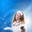 Cuty little girl in winter wear