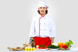 Portrait of a young cook in uniform