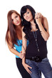 Photo: Zwei Frauen in blauen T-Shirt III. Zwei Frauen in blauen T-Shirt III.