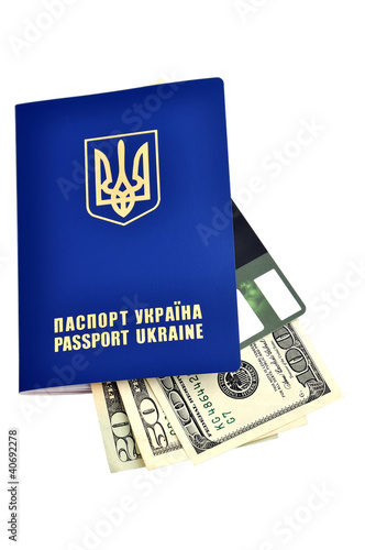 Photo: passports and dollars passports and dollars