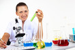 Female scientist in a chemistry laboratory