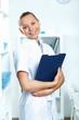 Young doctor in white uniform
