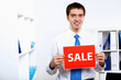 Young businessman in office