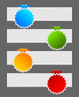 Set of banners with label