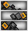 Set of banners with 3d element Set of banners with 3d element