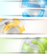Set of tech banners Set of tech banners