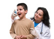 Foto: Medical doctor applying oxygen treatment on asthma boy Medical doctor applying oxygen treatment on asthma boy